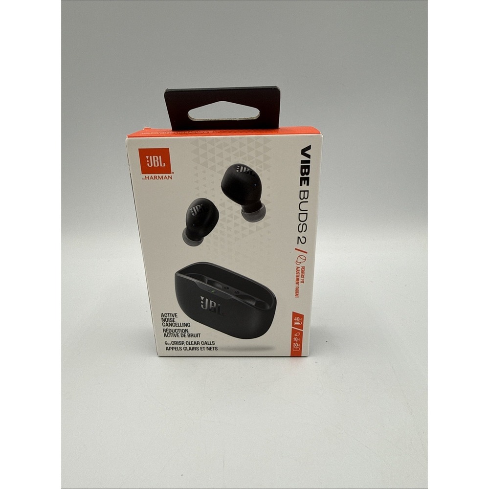 New JBL Tune Buds 2 Adaptive Hybrid Active Noise Cancellation Black